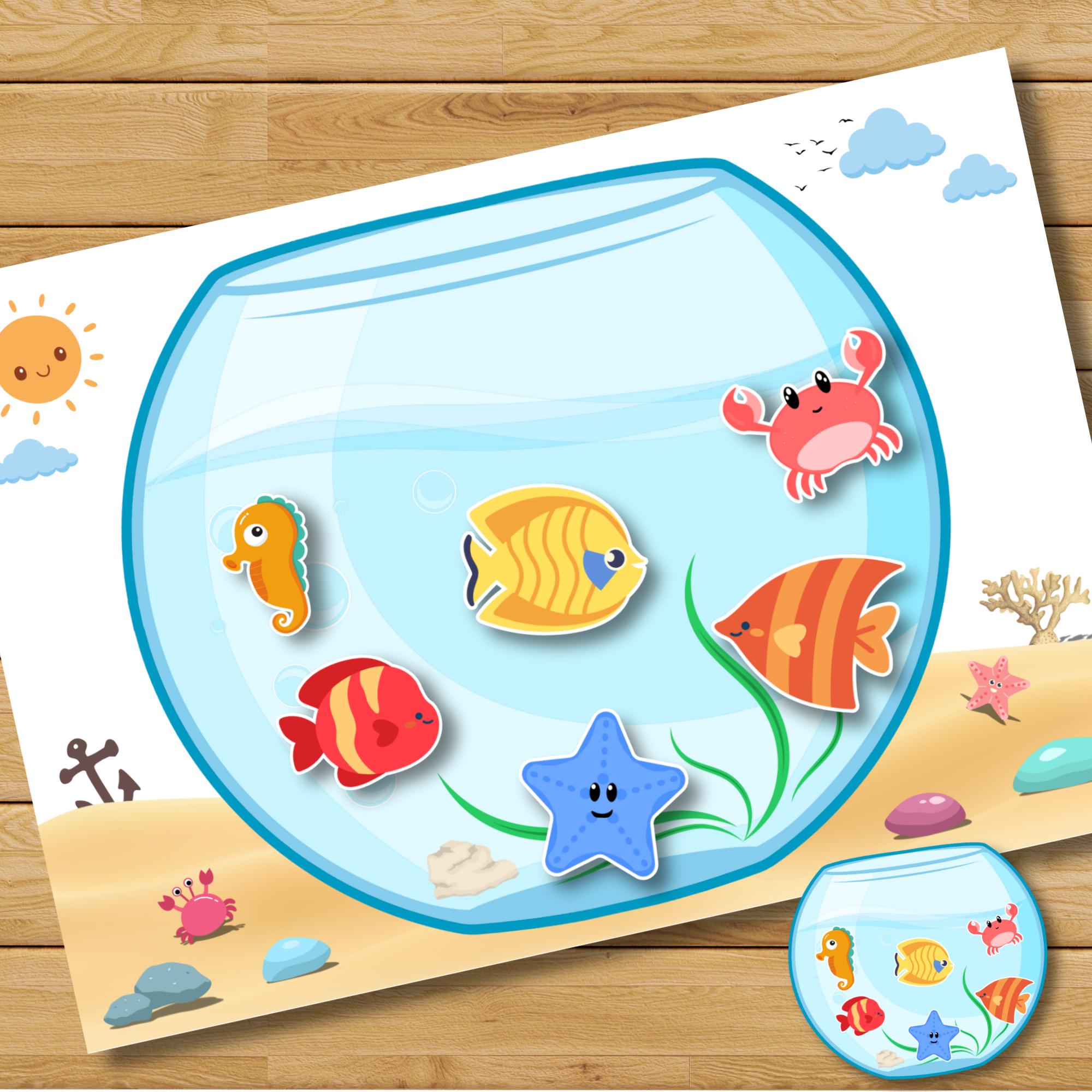Pattern Matching Fish Fish Pattern Matching Activity, Ocean Busy Book Game (PDF) - Etsy