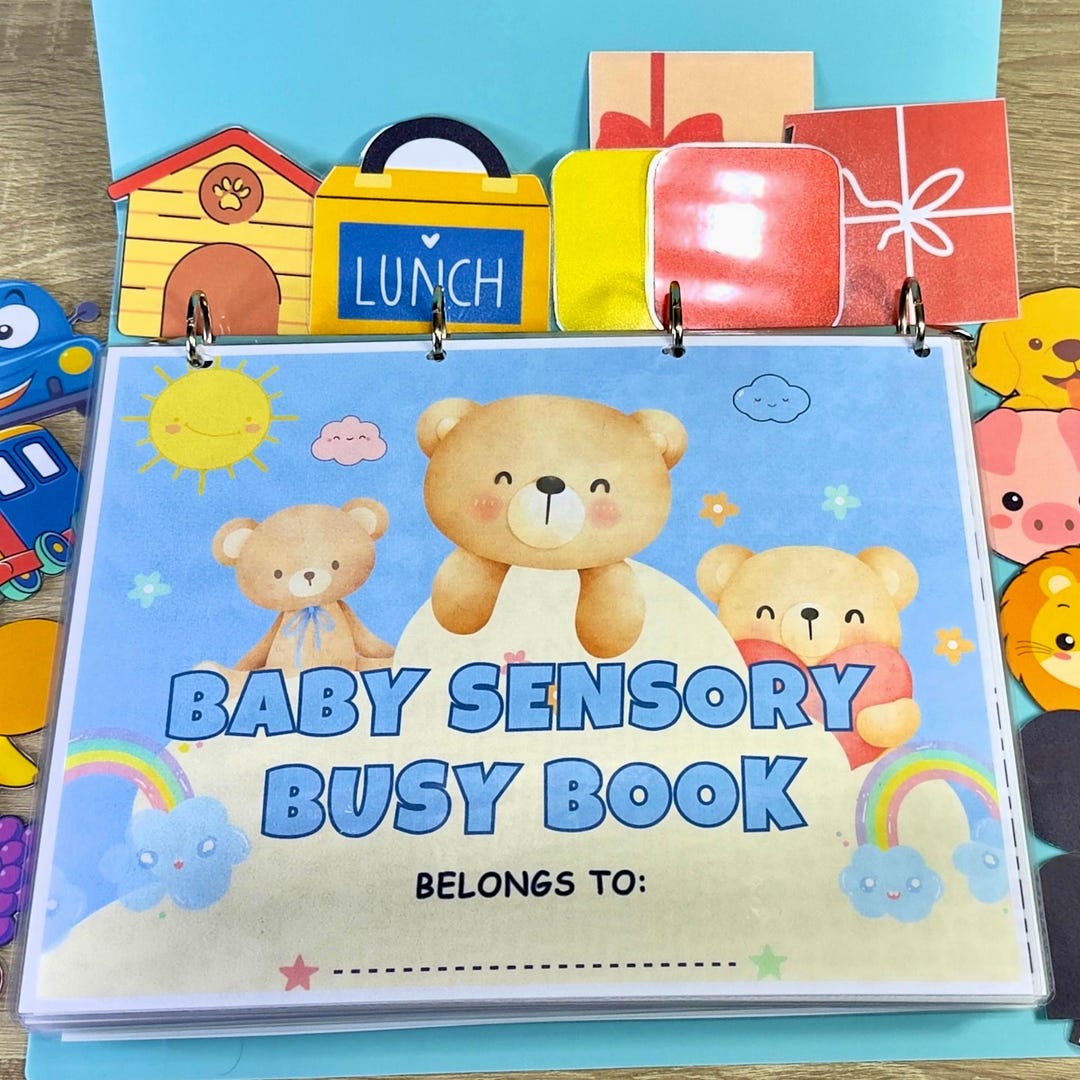 Baby Sensory Busy Book, Quiet Book for Toddler, Montessori Kids Baby ...