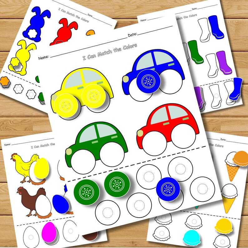 Color Matching Activity for Kids, Toddler Color Printable, Montessori ...