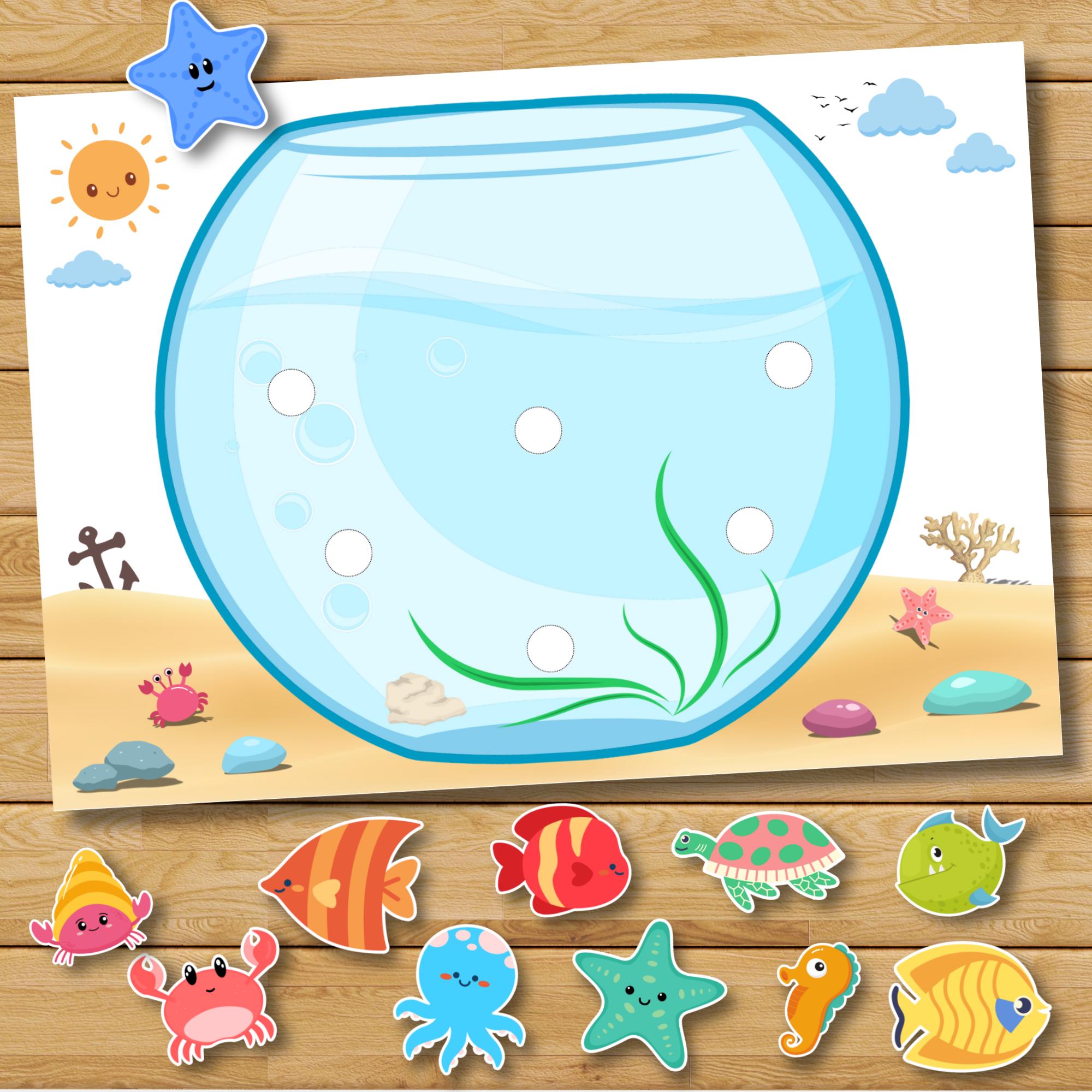 Pattern Matching Fish Fish Pattern Matching Activity, Ocean Busy Book Game (PDF) - Etsy