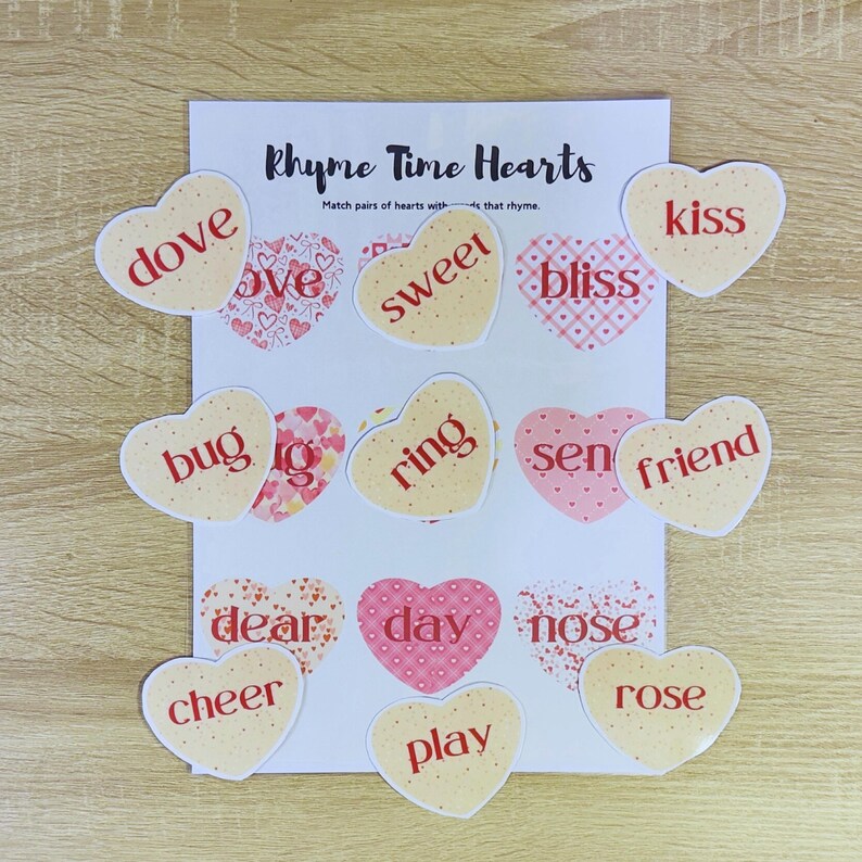 Valentine's Day Matching Game Bundle, Montessori Printable Activity ...