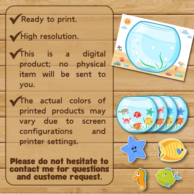 Pattern Matching Fish Fish Pattern Matching Activity, Ocean Busy Book Game (PDF) - Etsy