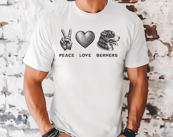 T-shirt Berner Sennenhond, geschenken Berner Sennenhond, Berner sennen, Berner-editie, Berner moeder, grappig, vredesliefde, Berner, dierenliefhebber