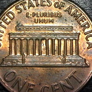 Lincoln Penny 1969-D com teto flutuante e algumas duplicações no texto