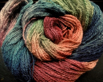 North Ron. WOADED WOMAN Warrior   4ply Fingering Elvincraft's Hand dyed/ painted