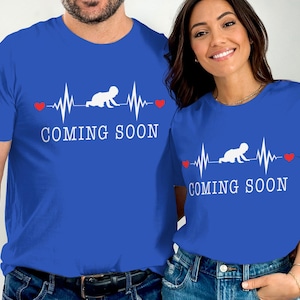 Regalo para anunciar un bebé, camiseta con diseño de latidos del corazón, sudadera para revelar el nacimiento, taza para revelar el embarazo y bolsa de tela para el nuevo bebé.