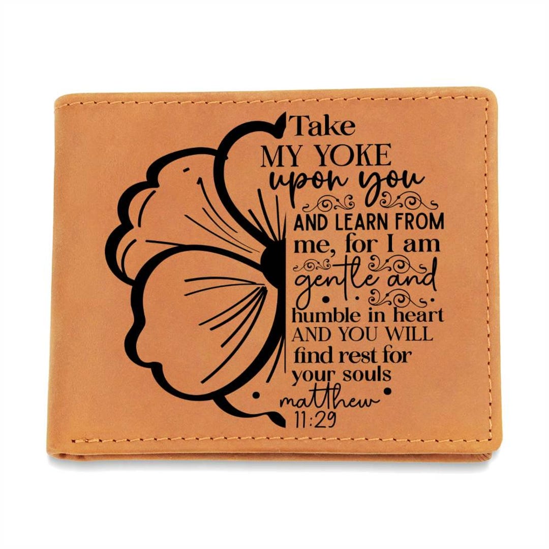 Inspirational Quote Leather Wallet, Christian Scripture Wallet ...