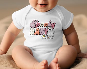Schattige spookachtige babyromper, schattige spookbaby-outfit, Halloween-romper voor baby's, babyromper kostuum, Halloween-kleding baby