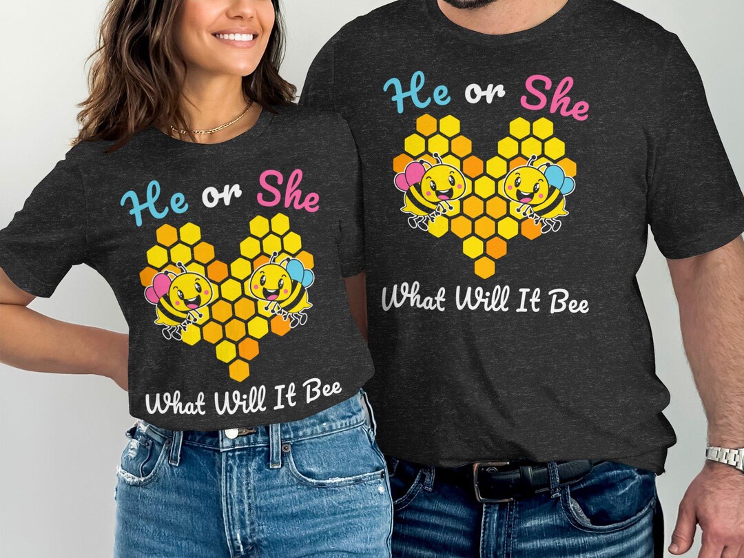 Gender Reveal Bee T-shirt, He or She What Will It Bee Mugs, Cute Baby ...