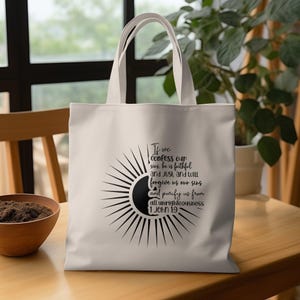 Inspirational Scripture Tote Bag, Christian Bible Verse Tote Bag, Religious Reusable Shopping Bag, Faith Based Tote Gift