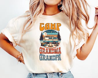 Camiseta personalizada para abuelos y abuelas, camiseta de camping a medida, camiseta Nana Poppy, camiseta familiar a juego para acampar, regalo para la vida en autocaravana