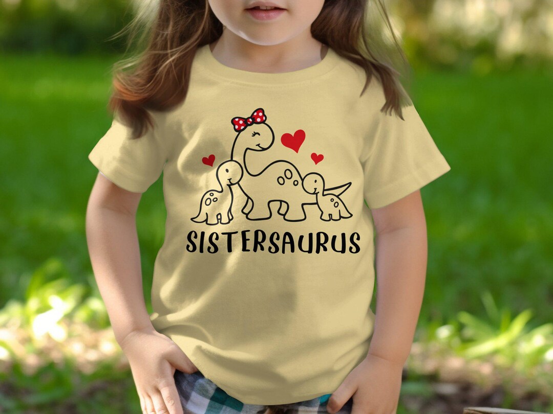 Sister Saurus Dinosaur Shirt Matching Family Tribe Daughter main image 1
