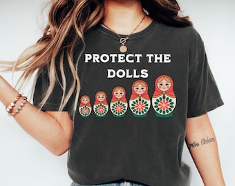 Matryoshka Doll Shirt, Vintage Folk Art T-Shirt - Komfortfarben & Sweatshirt-Optionen, russische Nesting Dolls Grafik, Unisex Geschenk