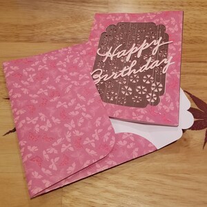 Happy birthday card, cutout wheel