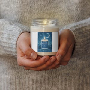 New Moon Manifestation Candle Atlantis Whisper Intention Setting Soy Candle Ritual Altar Decor Moon Magic Witchy Gift Spiritual Candle