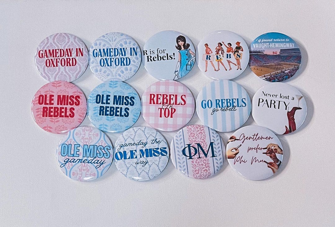 Gameday/sorority Buttons Drop #3 - Etsy
