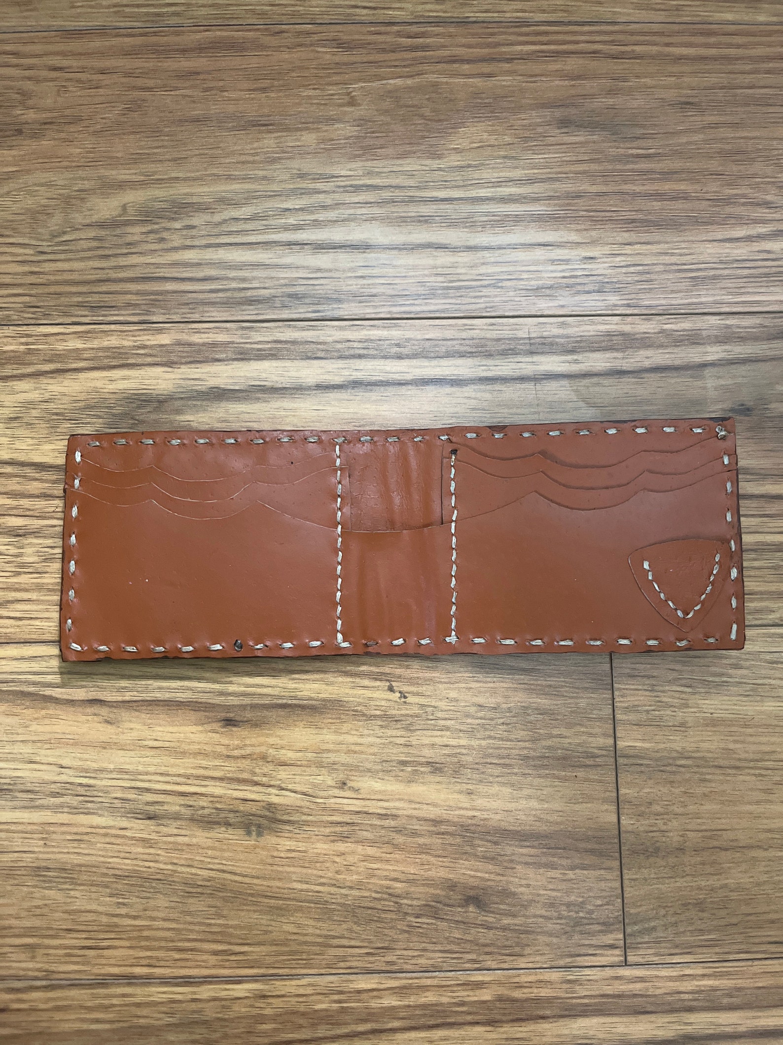 Handmade Two Toned Western Bifold Wallet. Cowboy Style Floral Tooled ...