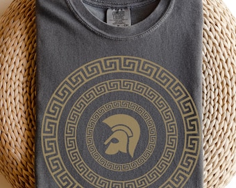 Comfort Colors Ancient Greek T-Shirt  | Greek Helmet | Odyssey Fan Shirt | Iliad Reader Tshirt | Greek Mythology | Greek History Teacher