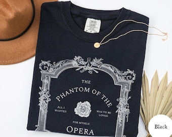 The Phantom of the Opera Comfort Colors Shirt, Gaston Leroux Novel T-Shirt