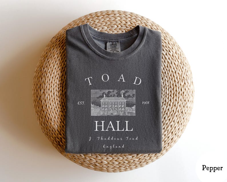 Wind in the Willows Toad Hall Comfort Colors 1717 Shirt, Bookish Literature T-Shirt Reader Gift Idea Cottage Core English Countryside Tshirt image 6
