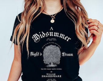 A Midsummer Night's Dream Shirt, Shakespeare Quote Fairycore Art Nouveau Honeysuckle Fairy Garden Light Academia, Book Lover Shirt Romance