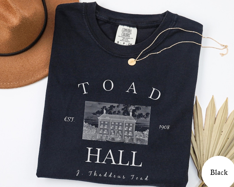 Wind in the Willows Toad Hall Comfort Colors 1717 Shirt, Bookish Literature T-Shirt Reader Gift Idea Cottage Core English Countryside Tshirt image 4