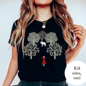 Little Red Riding Hood Shirt, Fairy Tale Aesthetic, Bookish Style, Storybook, Unisex Graphic Tee, Red Hood Novelty Shirt, Magical Vibes