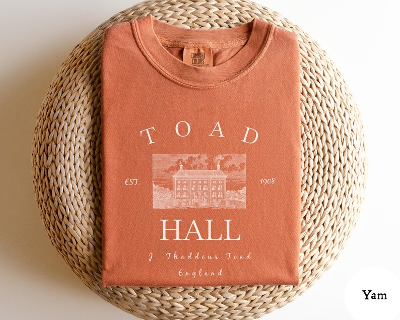 Wind in the Willows Toad Hall Comfort Colors 1717 Shirt, Bookish Literature T-Shirt Reader Gift Idea Cottage Core English Countryside Tshirt image 3