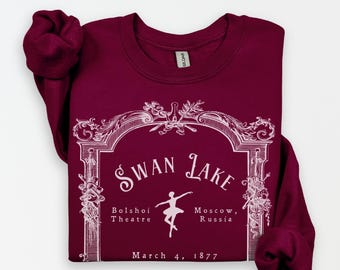 Swan Lake Ballet Sweatshirt | First Swan Lake Performance | Ballerina Gift