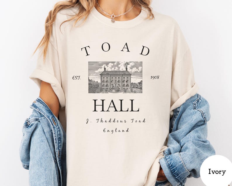 Wind in the Willows Toad Hall Comfort Colors 1717 Shirt, Bookish Literature T-Shirt Reader Gift Idea Cottage Core English Countryside Tshirt image 2