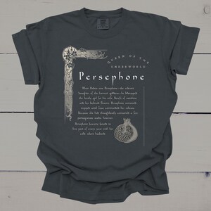 Comfort Colors Persephone, Queen of the Underworld, Hades and Persephone Shirt, Greek Mythology, God of Death, Goddess Core, Olympian Gods