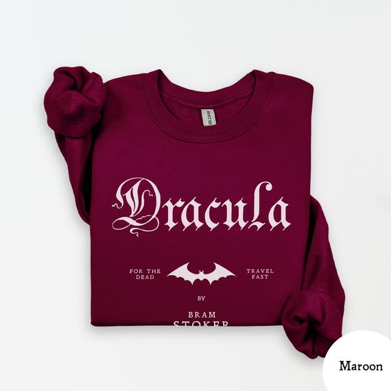 Dracula Victorian Horror Sweatshirt, Bram Stoker, Count Dracula, Gothic Horror, Dark Academia, Literary Halloween, Vampire Transylvania