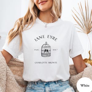 Jane Eyre Bird Charlotte Bronte T-Shirt, Literary Apparel, Mr. Rochester, Gothic Romance, Bookish, Book Lover, Reader Gift, Publication Year