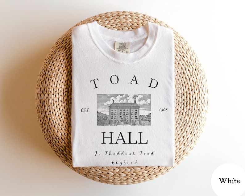 Wind in the Willows Toad Hall Comfort Colors 1717 Shirt, Bookish Literature T-Shirt Reader Gift Idea Cottage Core English Countryside Tshirt image 5