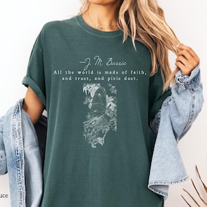 Fairy Design Peter Pan J. M. Barrie Comfort Color T-Shirt | Faith Trust and Pixie Dust