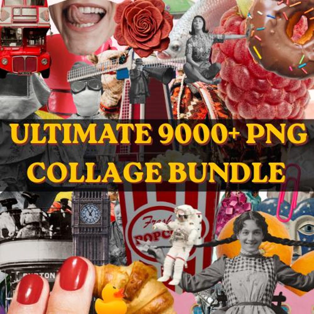 Many コラージュ ULTIMATE 9000+ COLLAGE BUNDLE, Png Vintage & Modern Elements