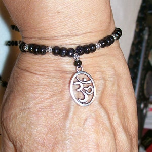 Om  Wood Bracelet Set Stackers Mix and Match Adjustable Set You Get 3 And Now Colors Available