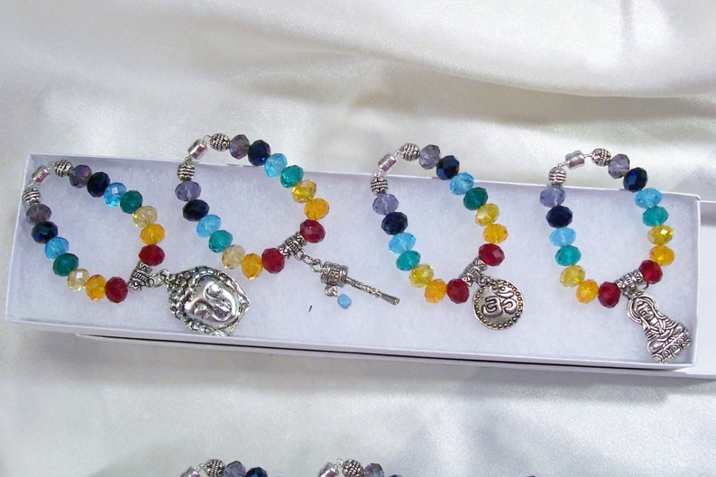 Chakra Spiritual Statement Fashion Crystals Wine Glass Charms 8 Or More Available You Pick Now