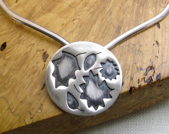 Hand-Pierced Sterling Silver Fall Leaf Necklace Pendant