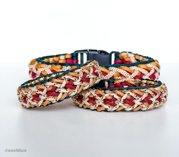 Paracord Bracelet Collar And Matching Bracelet Adjustable Luxury