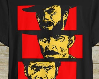 Minimalist The Good, The Bad, and The Ugly Shirt. clint eastwood, fistful of dollars, for a few dollars more, wayne western, the searchers