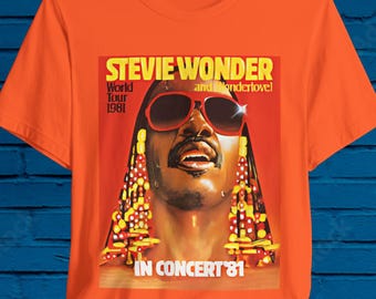 Stevie Wonder Shirt, RARE, Hotter Than July, Concert Poster! Songs