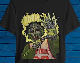 MF DoOm Shirt, NY KNlCKZ! mf doom graphic, All Caps, madvillain, madlib, Mos Def, a tribe called atcq, j cole, new york basketball, comic