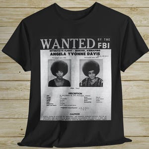 Angela Davis, buscada por el FBI: Angela Yvonne Davis, 1970. Cartel de búsqueda, Juneteenth, Partido de las Panteras Negras, ficha policial, Huey P. Newton, BLM, 1865.