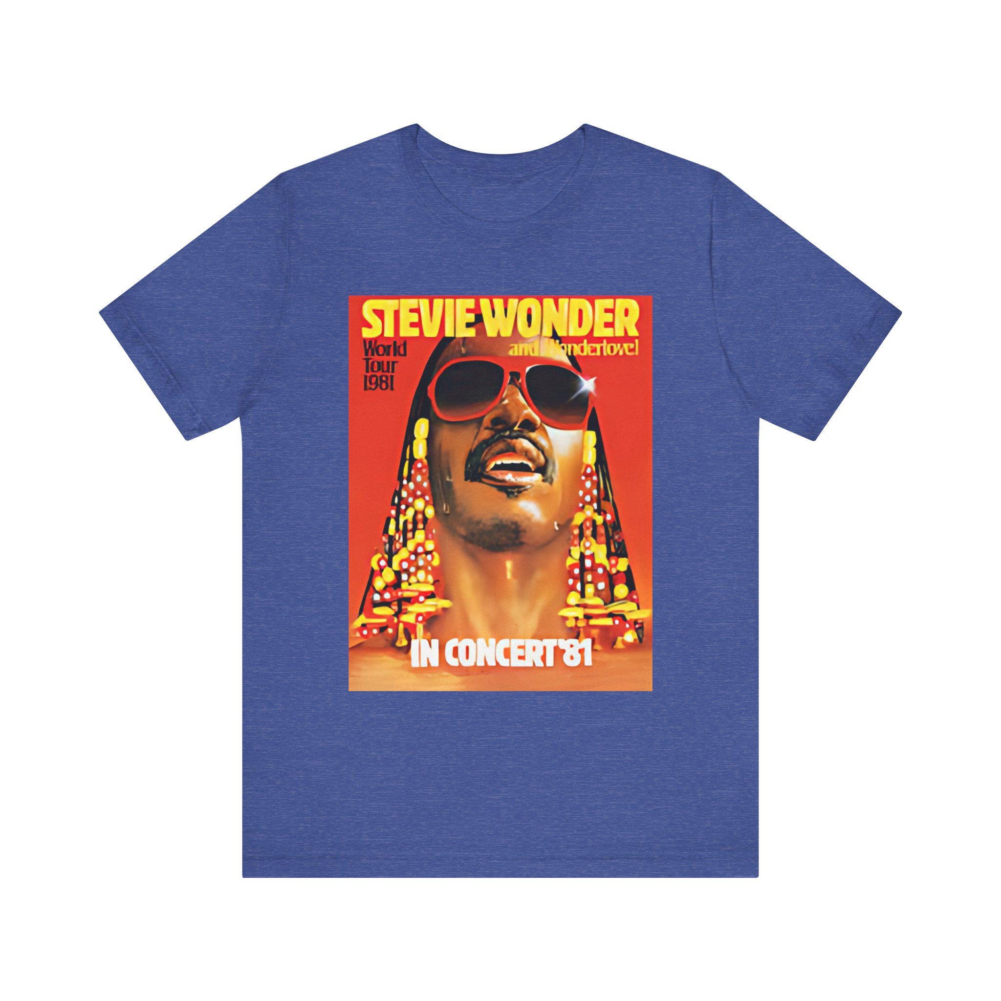 Stevie Wonder Shirt, RARE, Hotter Than July, Concert Poster! Songs