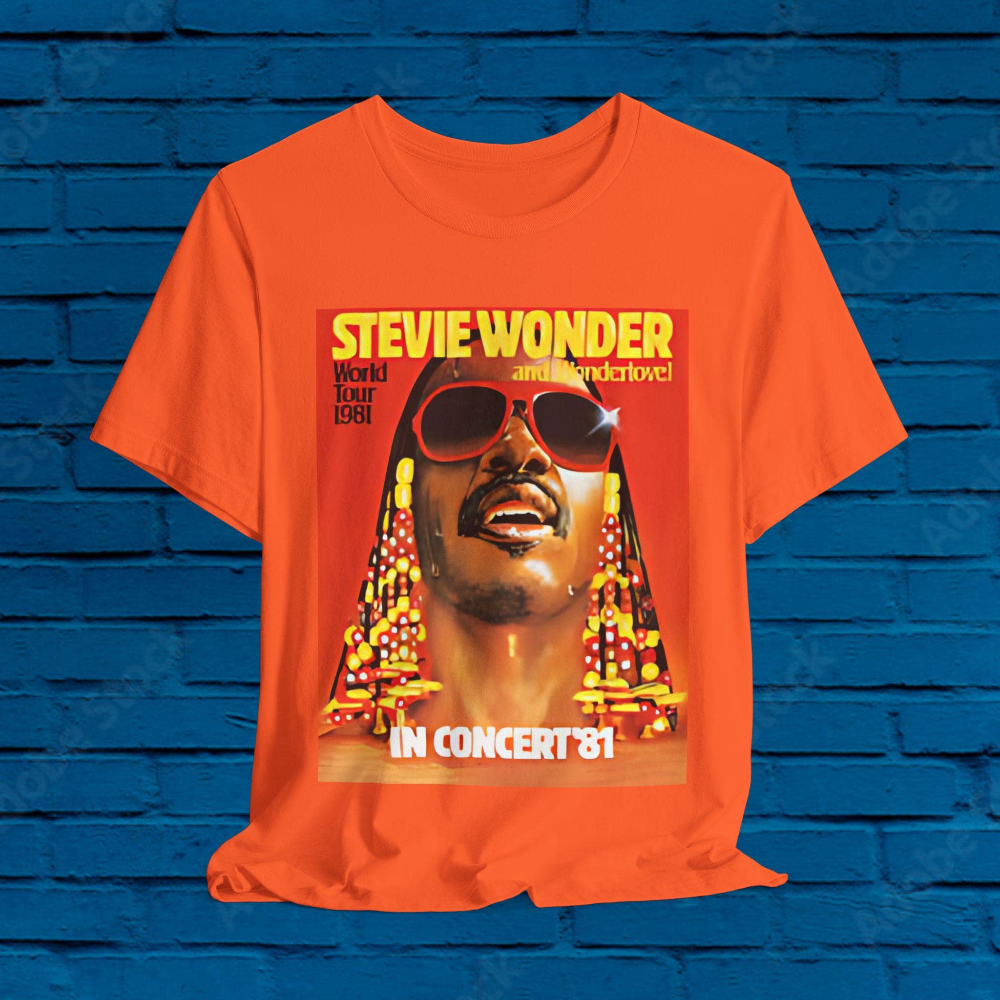 Stevie Wonder Shirt, RARE, Hotter Than July, Concert Poster! Songs