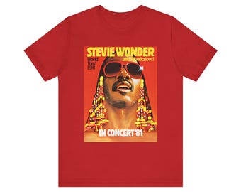 Stevie Wonder Shirt, RARE, Hotter Than July, Concert Poster! Songs