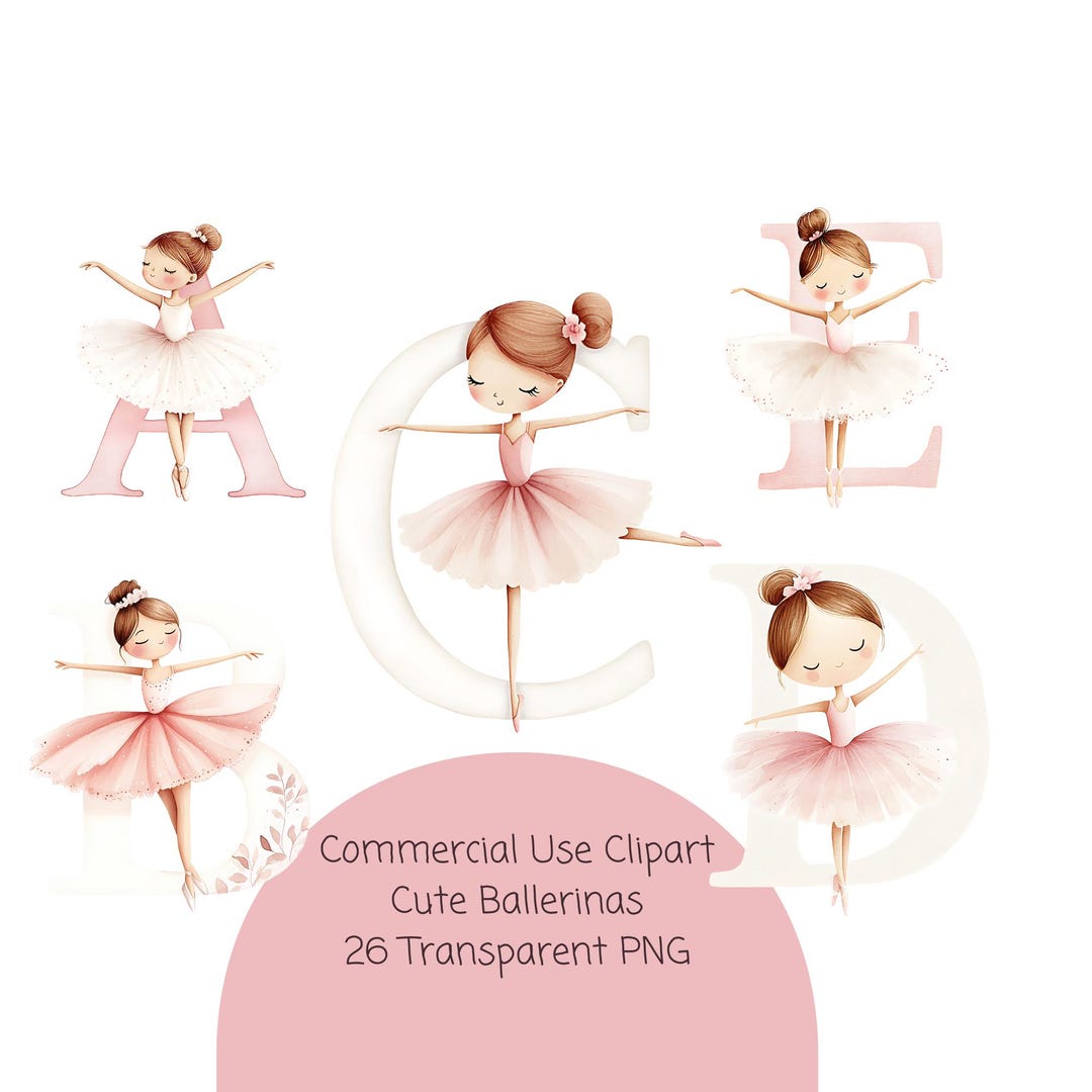 Watercolor Cute Ballerina Clipart Princess Clipart Swan Lake Clipart ...