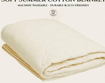 Soft Cotton Blanket for Everyday Use. Machine washable – durable & eco-friendly