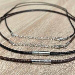 Premium Quality Leather Cord for Necklace, Thin Leather Cord for Pendant with Stainless Steel Clasp, Leather Necklace String for Women